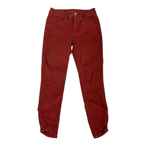 WHBM Sculpt Skinny Crop Jeans Basic Casual Denim Pants 00 XS Red - Picture 1 of 7